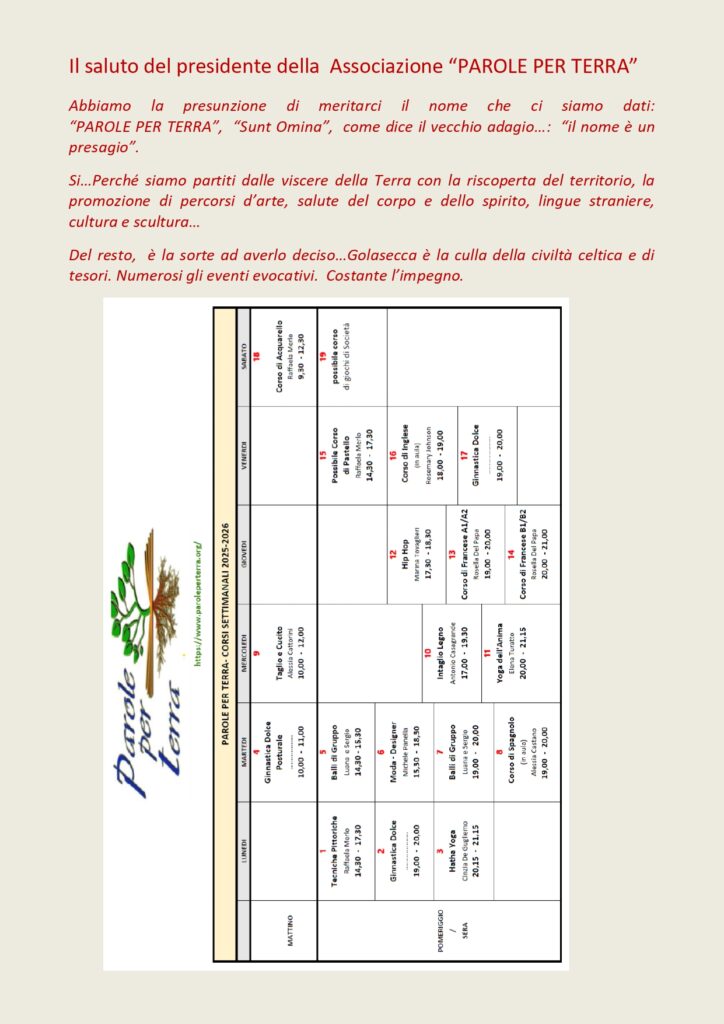 Evento Parole Per Terra APS reading Nel segno della stella