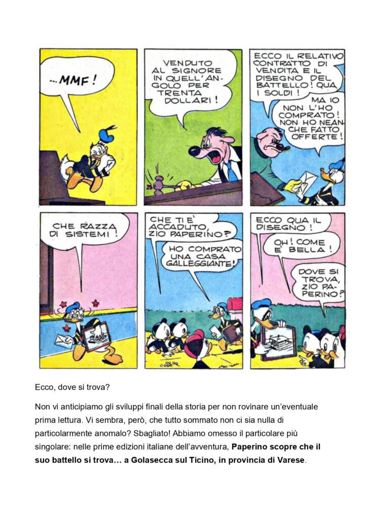 Paperino e il terrore di Golasecca fumetto di Carl Barks