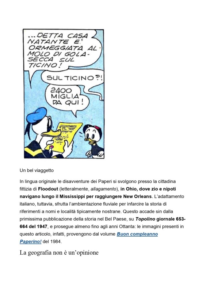 Paperino e il terrore di Golasecca fumetto di Carl Barks