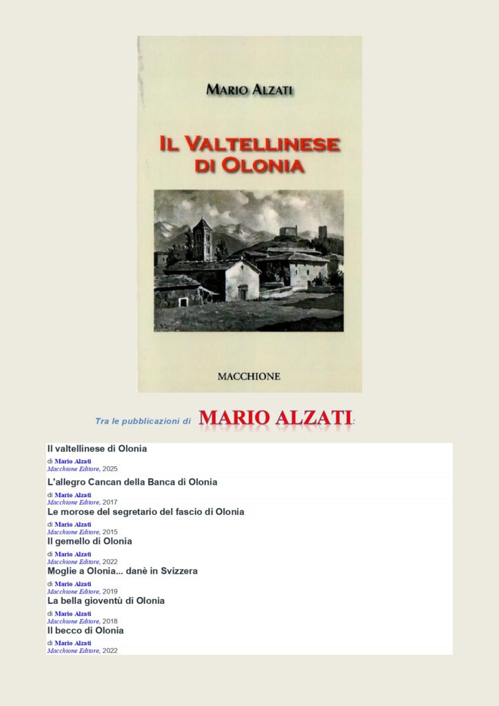 Reading Il Valtellinese di Olonia Golasecca 22 febbraio 2026